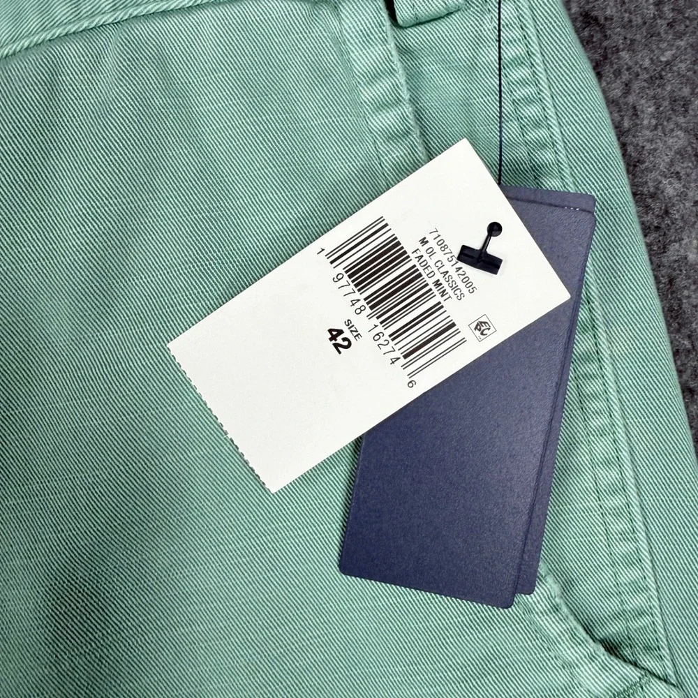 Polo Ralph Lauren Salinger Chino Shorts 42  Faded Mint Green Straight Fit NEW
